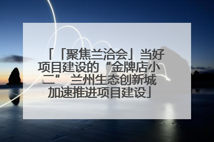 「聚焦兰洽会」当好项目建设的“金牌店小二” 兰州生态创新城加速推进项目建设