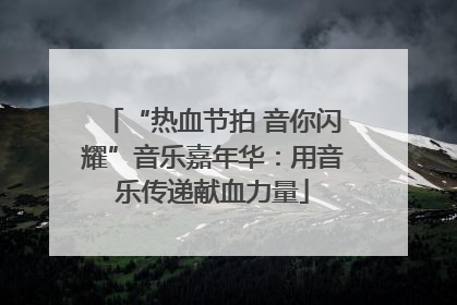 “热血节拍 音你闪耀”音乐嘉年华：用音乐传递献血力量