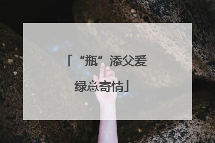 “瓶”添父爱 绿意寄情