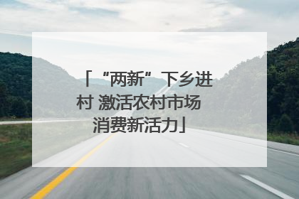 “两新”下乡进村 激活农村市场消费新活力