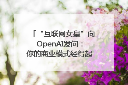 “互联网女皇”向OpenAI发问：你的商业模式经得起价格战考验么？