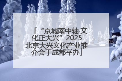 “京城南中轴·文化正大兴”2025北京大兴文化产业推介会于成都举办