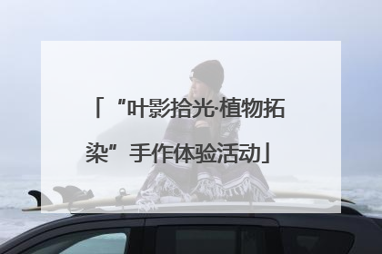 “叶影拾光·植物拓染”手作体验活动