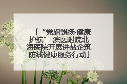 “党旗飘扬·健康护航” 滨医附院北海医院开展进盐企筑防线健康服务行动