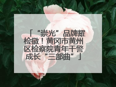 “崇光”品牌耀检徽！黄冈市黄州区检察院青年干警成长“三部曲”