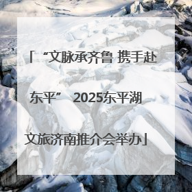 “文脉承齐鲁 携手赴东平” 2025东平湖文旅济南推介会举办
