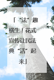 “法”趣横生！花式宣传让民法典“活”起来