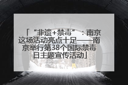 “非遗+禁毒”：南京这场活动亮点十足——南京举行第38个国际禁毒日主题宣传活动
