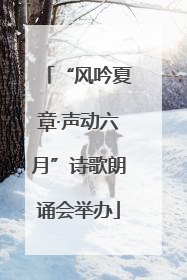 “风吟夏章·声动六月”诗歌朗诵会举办