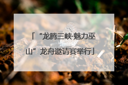 “龙腾三峡·魅力巫山”龙舟邀请赛举行