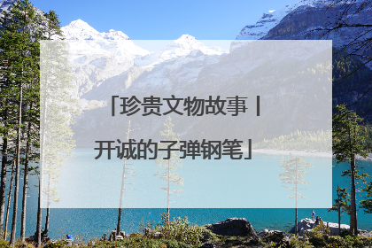 珍贵文物故事丨开诚的子弹钢笔