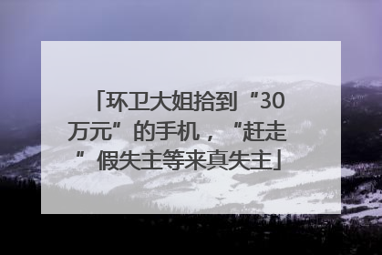 环卫大姐拾到“30万元”的手机，“赶走”假失主等来真失主