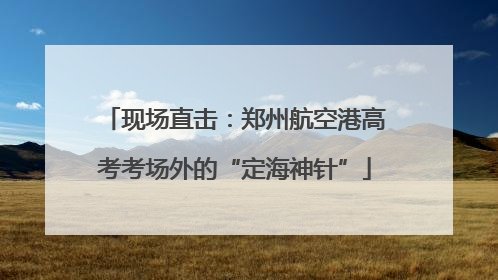 现场直击：郑州航空港高考考场外的“定海神针”
