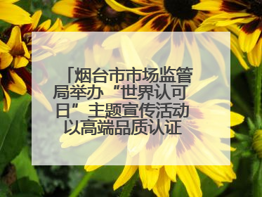 烟台市市场监管局举办“世界认可日”主题宣传活动 以高端品质认证促消费