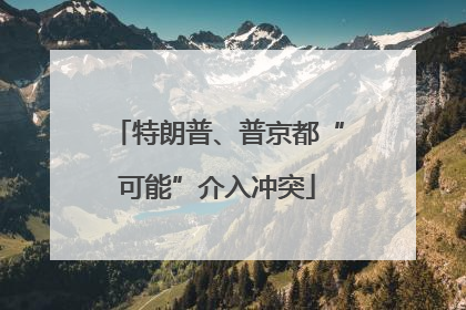 特朗普、普京都“可能”介入冲突