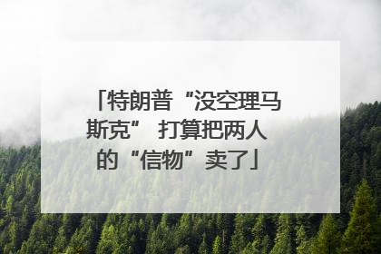 特朗普“没空理马斯克” 打算把两人的“信物”卖了