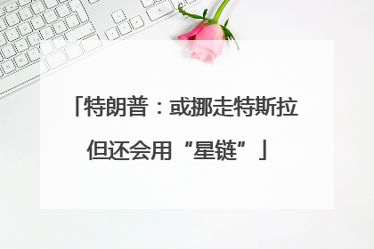 特朗普：或挪走特斯拉 但还会用“星链”