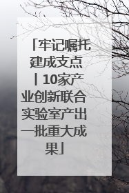 牢记嘱托 建成支点丨10家产业创新联合实验室产出一批重大成果