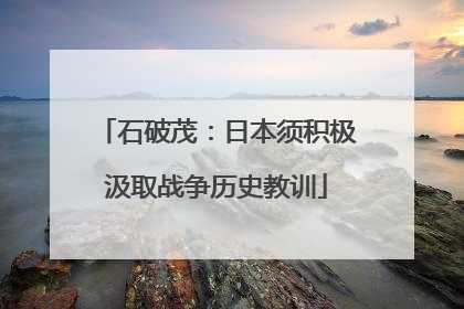 石破茂：日本须积极汲取战争历史教训