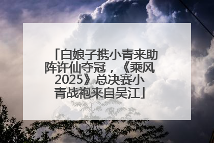 白娘子携小青来助阵许仙夺冠，《乘风2025》总决赛小青战袍来自吴江