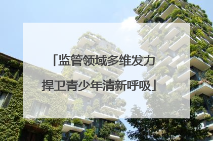 监管领域多维发力 捍卫青少年清新呼吸