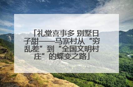礼堂喜事多 别墅日子甜——马寨村从“穷乱差”到“全国文明村庄”的蝶变之路