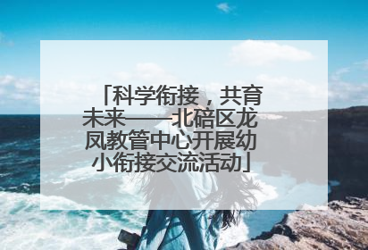 科学衔接，共育未来——北碚区龙凤教管中心开展幼小衔接交流活动