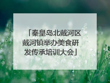 秦皇岛北戴河区戴河镇举办美食研发传承培训大会