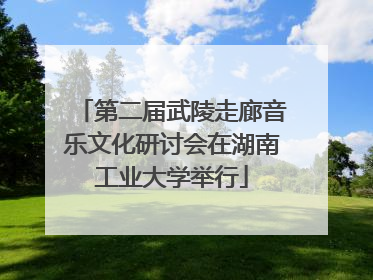 第二届武陵走廊音乐文化研讨会在湖南工业大学举行
