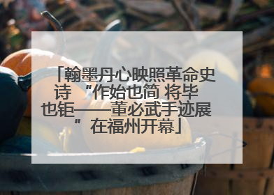 翰墨丹心映照革命史诗 “作始也简 将毕也钜——董必武手迹展”在福州开幕