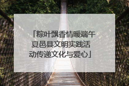 粽叶飘香情暖端午 夏邑县文明实践活动传递文化与爱心