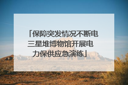 保障突发情况不断电 三星堆博物馆开展电力保供应急演练
