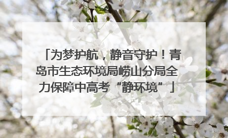为梦护航，静音守护！青岛市生态环境局崂山分局全力保障中高考“静环境”