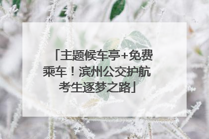 主题候车亭+免费乘车！滨州公交护航考生逐梦之路