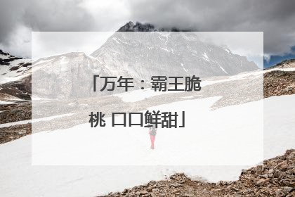 万年：霸王脆桃 口口鲜甜
