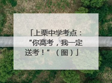 上栗中学考点：“你高考，我一定送考！”（图）