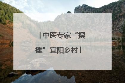 中医专家“摆摊”宜阳乡村