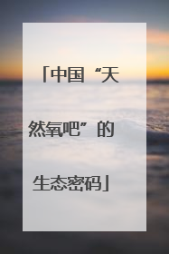 中国“天然氧吧”的生态密码