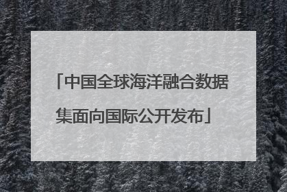 中国全球海洋融合数据集面向国际公开发布