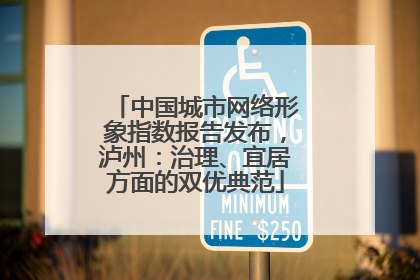 中国城市网络形象指数报告发布,泸州:治理、宜居方面的双优典范