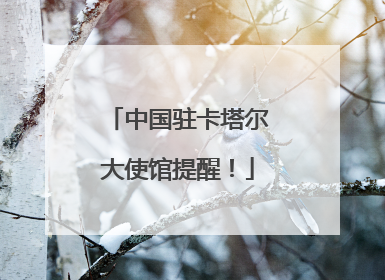 中国驻卡塔尔大使馆提醒！