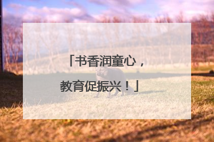 书香润童心，教育促振兴！