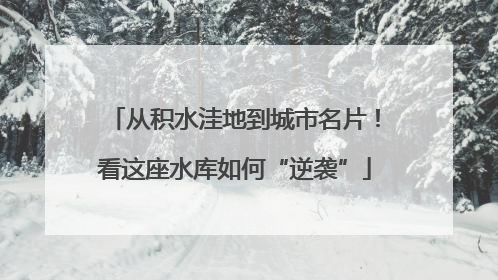 从积水洼地到城市名片！看这座水库如何“逆袭”