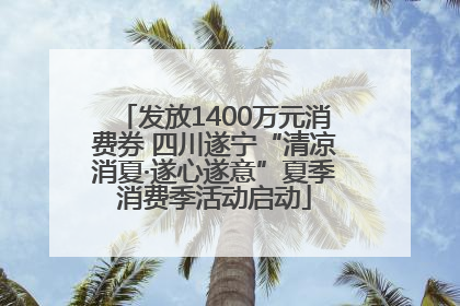 发放1400万元消费券 四川遂宁“清凉消夏·遂心遂意”夏季消费季活动启动