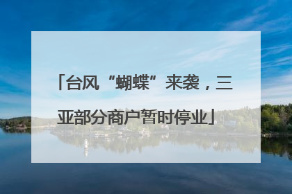 台风“蝴蝶”来袭，三亚部分商户暂时停业