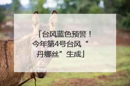 台风蓝色预警！今年第4号台风“丹娜丝”生成