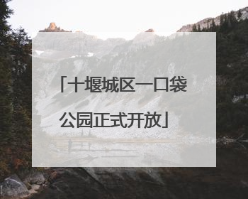 十堰城区一口袋公园正式开放