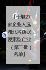 十堰27家企业入选湖北省数据要素型企业（第二批）名单