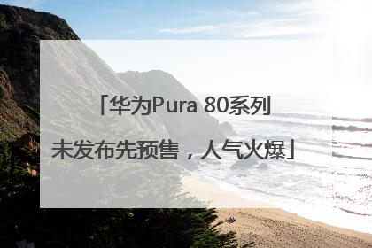 华为Pura 80系列未发布先预售，人气火爆