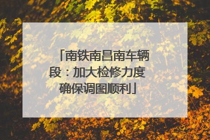 南铁南昌南车辆段：加大检修力度确保调图顺利